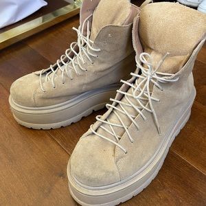 Moja combat platform suede and leather boots, from LF #boots #combatboots